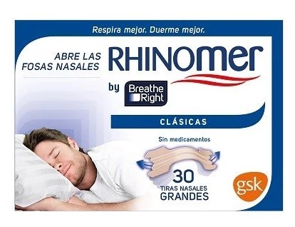 TIRAS NASALES BREATHE RIGHT CLÁSICA 30 UNID PEQUEÑAS - Cuidado Nasal