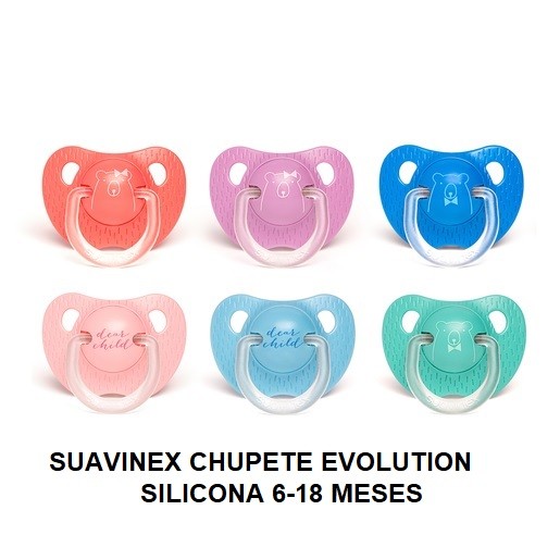 Chupete Suavinex Evolution Tetina Anatomica Silicona 6-18 Meses